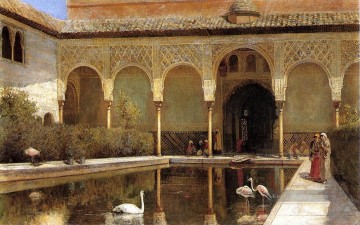  arab - Ein Gericht in der Alhambra in der Zeit der Mauren Araber Edwin Lord Weeks